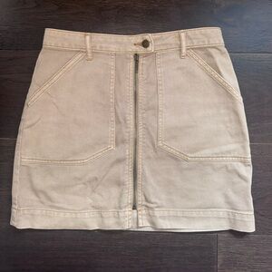 BDG Urban Outfitters Tan Zip-Front Denim Mini Skirt - Never Worn!